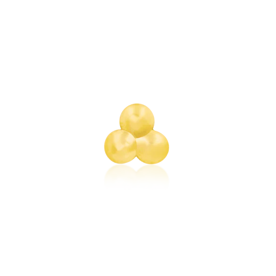 JUNIPURR JEWELRY GOLD TRI-BEAD